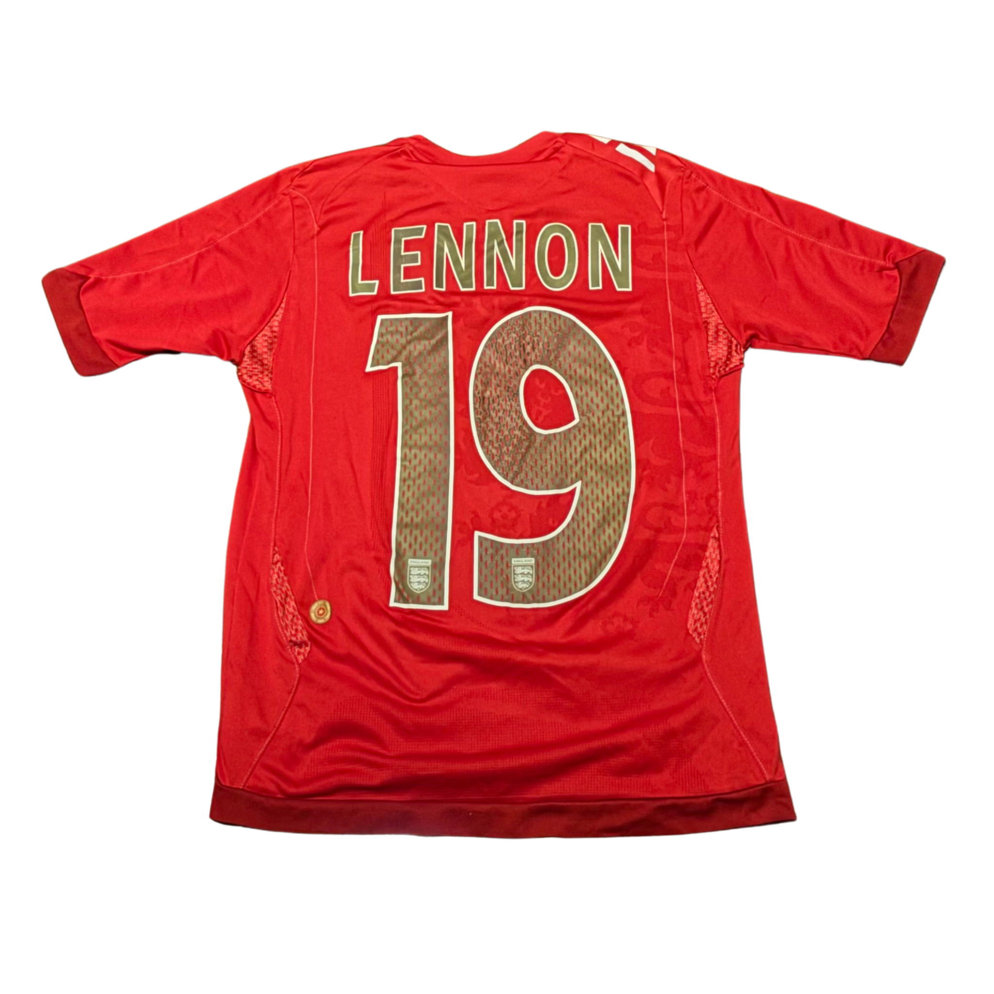 2006 England Away Shirt Lennon #19 - 7/10 - (M.KIDS)