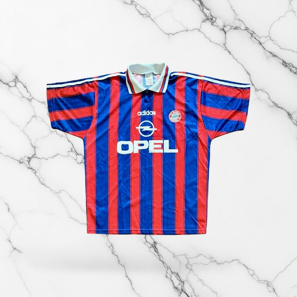 FC Bayern Munchen 1996/1997 Home Shirt Front View Adidas Football Jersey Size L