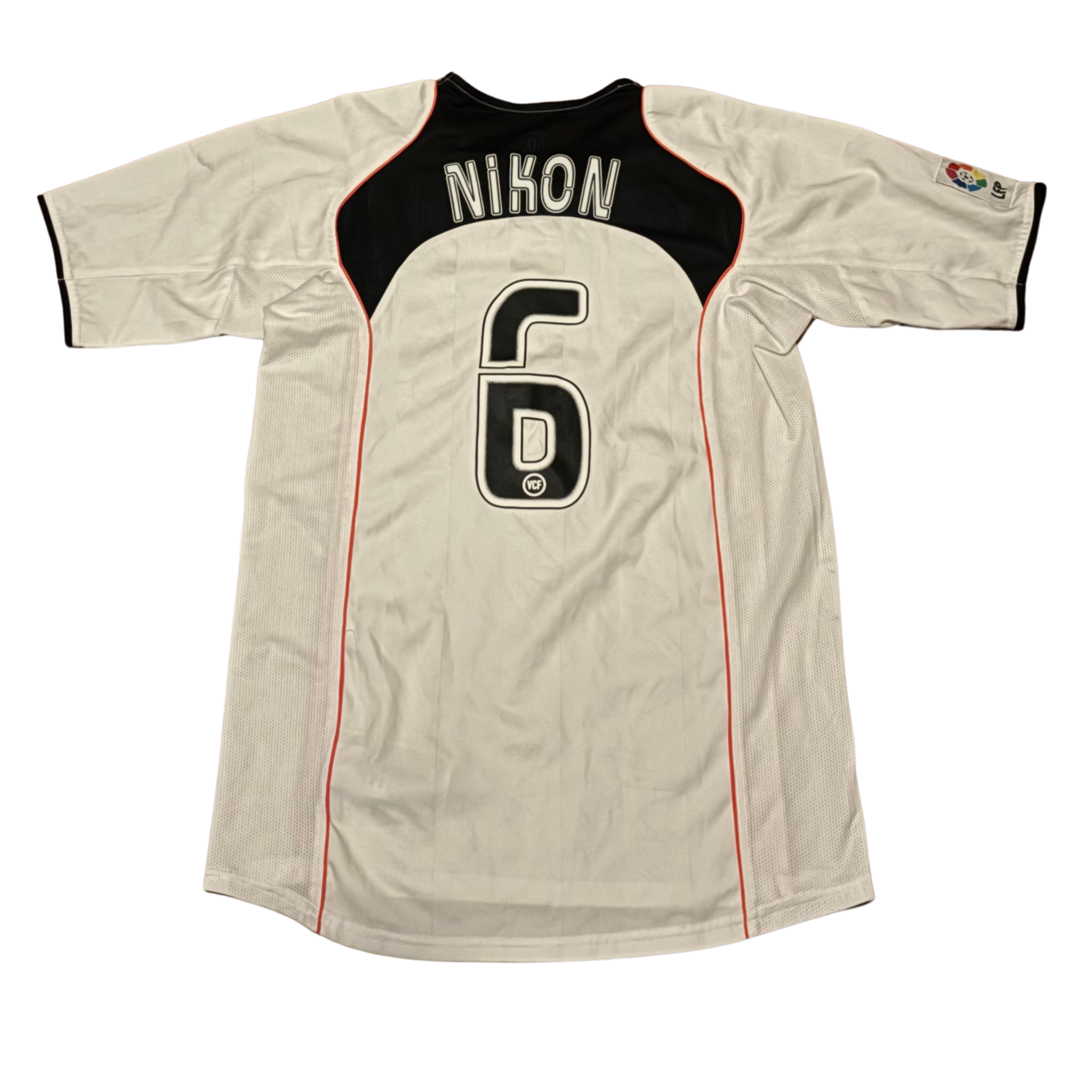 2004-05 Valencia CF Home Shirt Nikon #6 - 6/10 - (S)