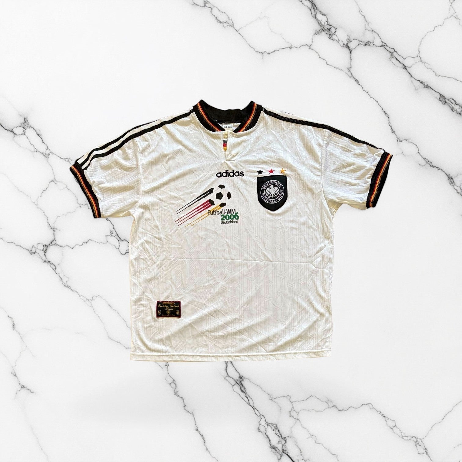 Germany 1996/1998 Home Shirt Front View Adidas Football Jersey Size XXL