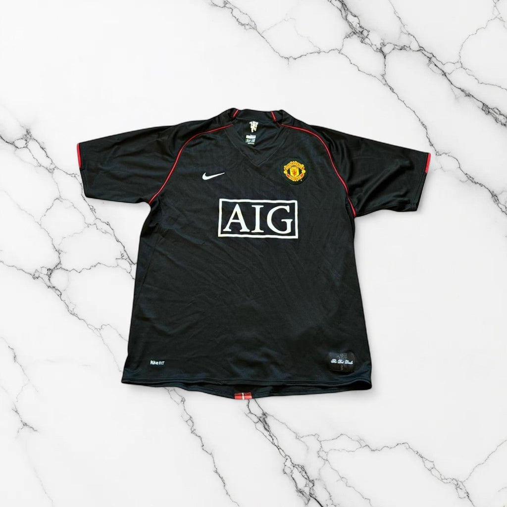 Manchester United FC 2007/08 Away Shirt Front View Nike Football Jersey Size XL