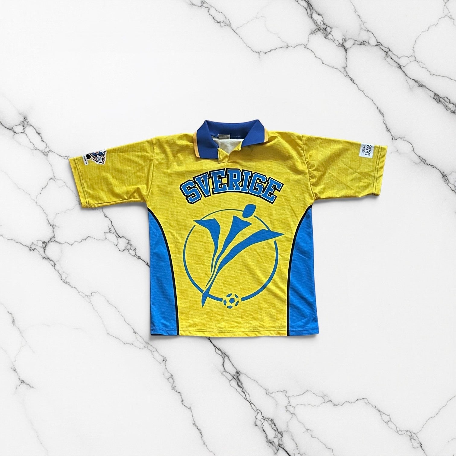 Sweden Euro 2000 Shirt Front View Uefa Football Jersey Size L